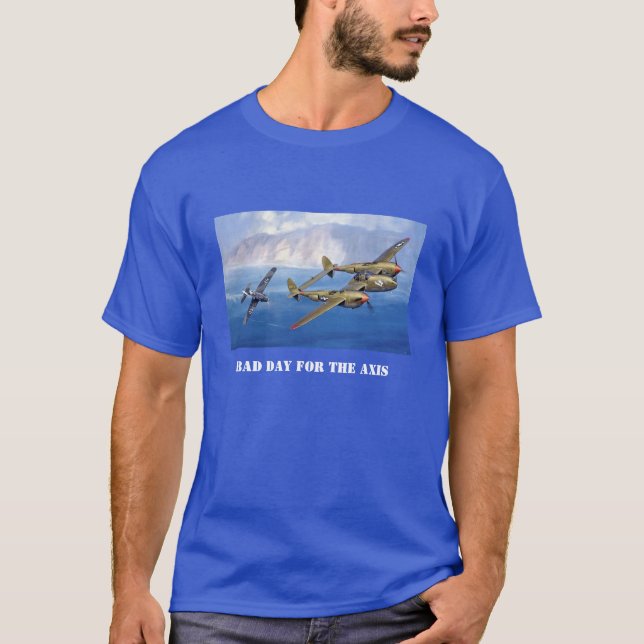 Camiseta ¡El P-38 contra el Eje P-38 gana! (Anverso)