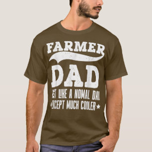 Camiseta El Padre Agricultor Retro Es Como Un Padre Normal,