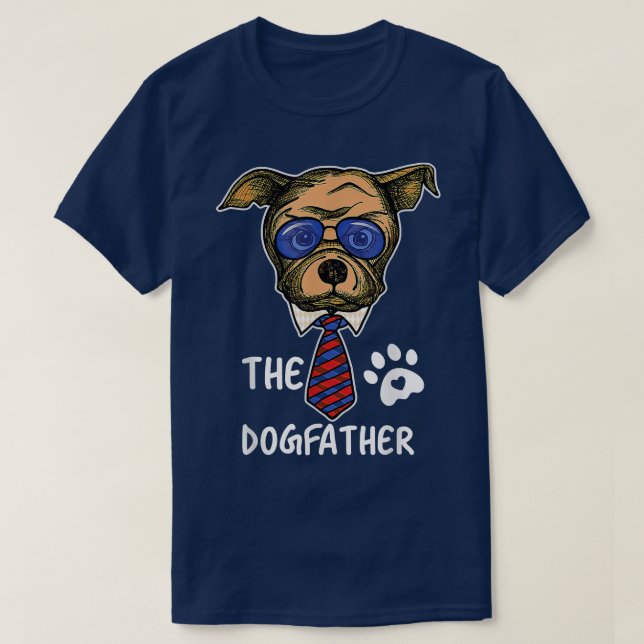 Camiseta El padre Bulldog papá amante de mascotas padre div (Diseño del anverso)