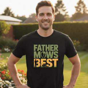 Camiseta El padre corta el césped mejor divertido jardinerí