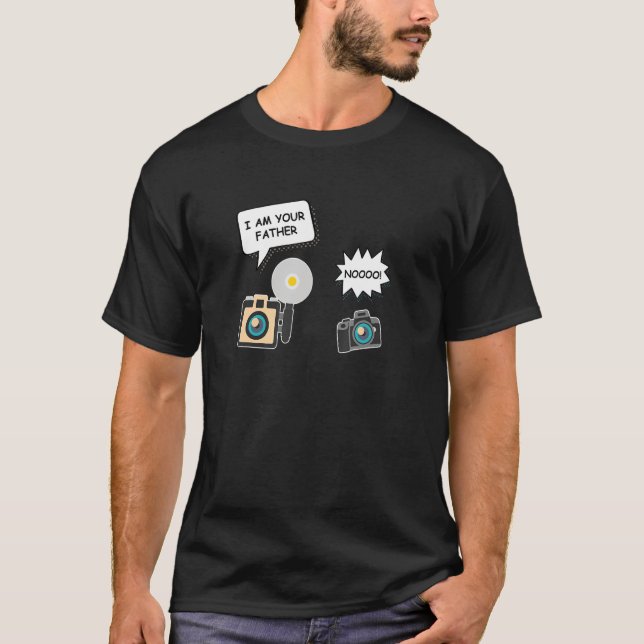 Camiseta El Padre De La Fotografía Graciosa De DSLR Ama A L (Anverso)