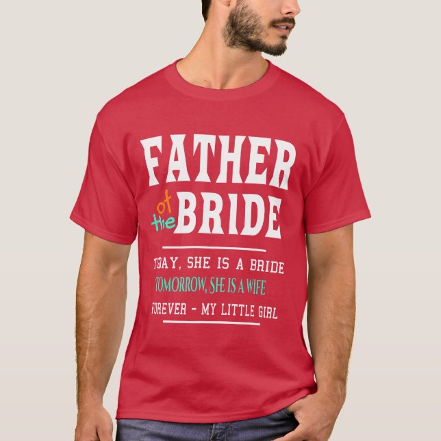 Camiseta El padre de la novia gracioso (Anverso)