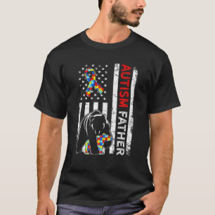 Camiseta El padre del autismo de la bandera norteamericana