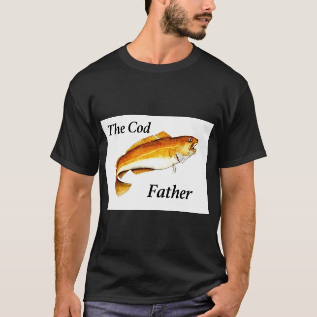 Camiseta El padre del bacalao pescando regalo. (Anverso)