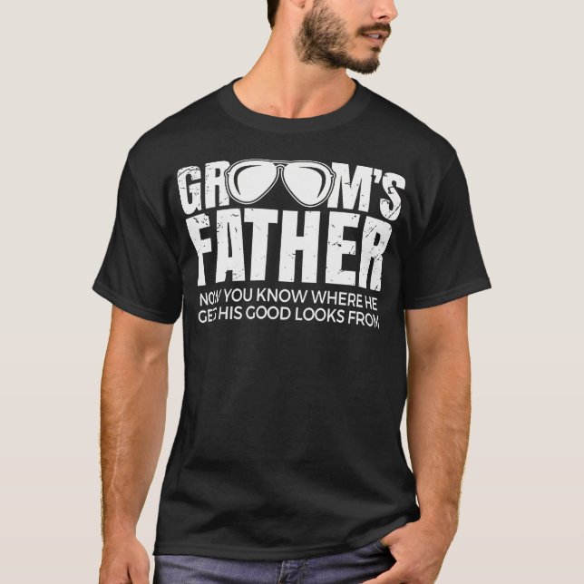 Camiseta El Padre Del Boda Camisas De Groom Costume Groom (Anverso)