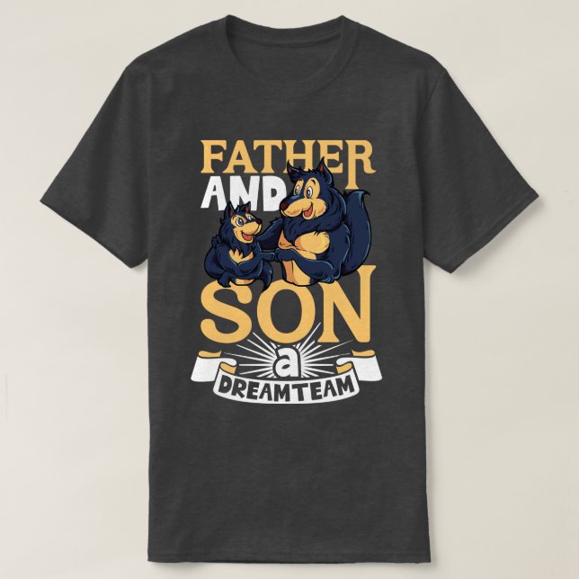 Camiseta El padre del equipo de ensueño y su hijo 1 (Diseño del anverso)