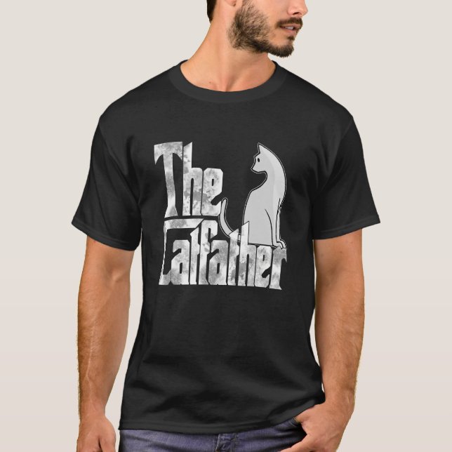 Camiseta El padre del gato blanco padre Mafia Whiskers (Anverso)