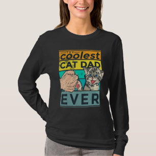 Camiseta El padre del gato más frío de la vintage fue el pu