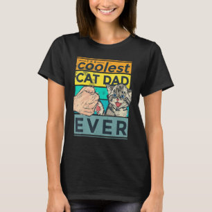 Camiseta El padre del gato más frío de la vintage fue el pu