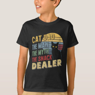 Camiseta El Padre Del Gato Negro Retro El Hombre El Mito El