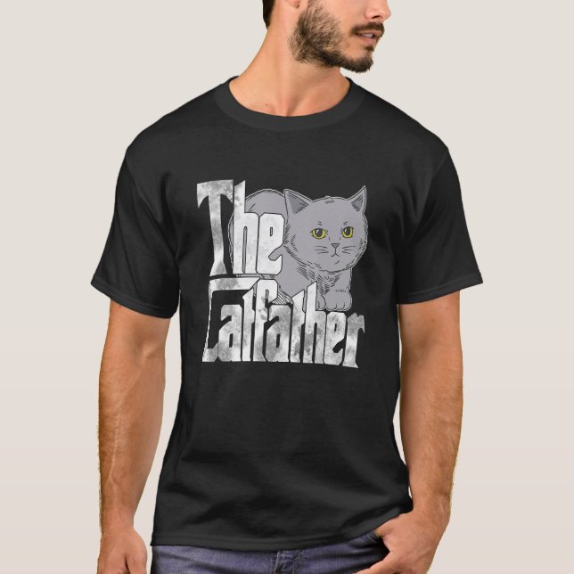 Camiseta El padre del gato se burló de un padre mafioso (Anverso)