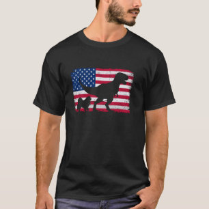 Camiseta El padre del perro retro Samoyed 4 de julio Bander