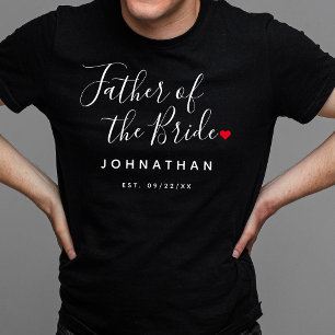 Camiseta El Padre Elegante Del Boda De La Novia