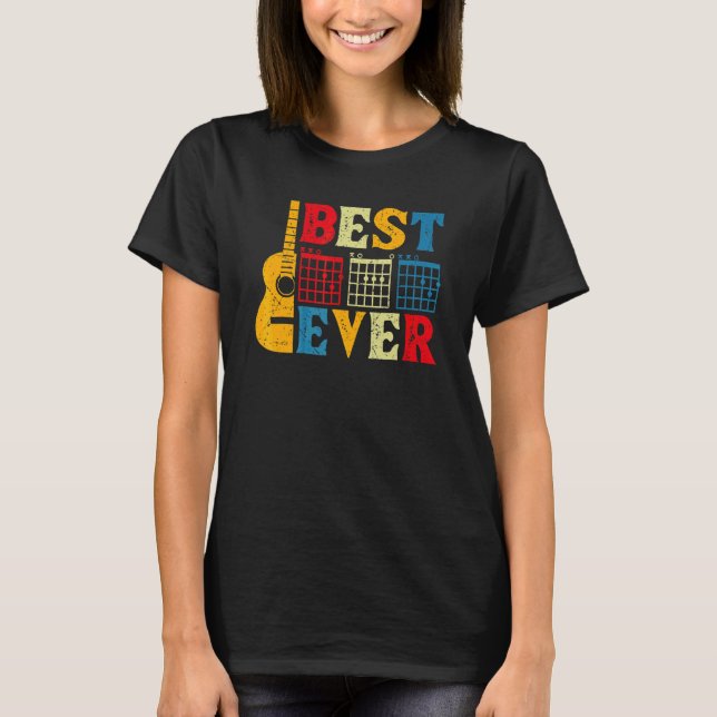 Camiseta El Padre Guitariano Mejor Papá De La Guitarra De U (Anverso)