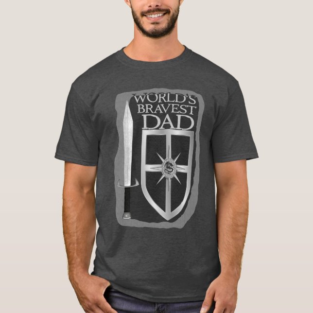 Camiseta El padre más valiente del mundo (Anverso)