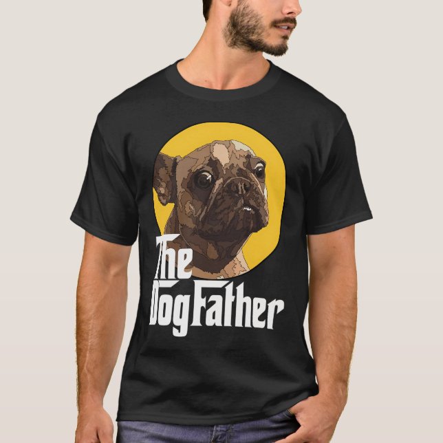 Camiseta El Padre Perro Frenchie Papá (Anverso)