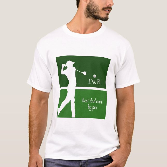 Camiseta el padre regalo golf, mejor padre por par (Anverso)