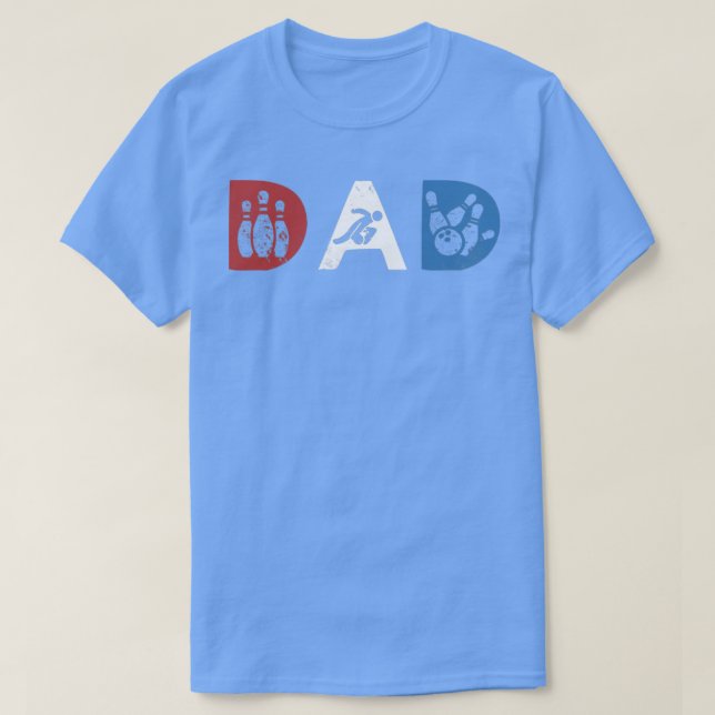 Camiseta El padre retro de Bowling Dad perfecto para la ven (Diseño del anverso)