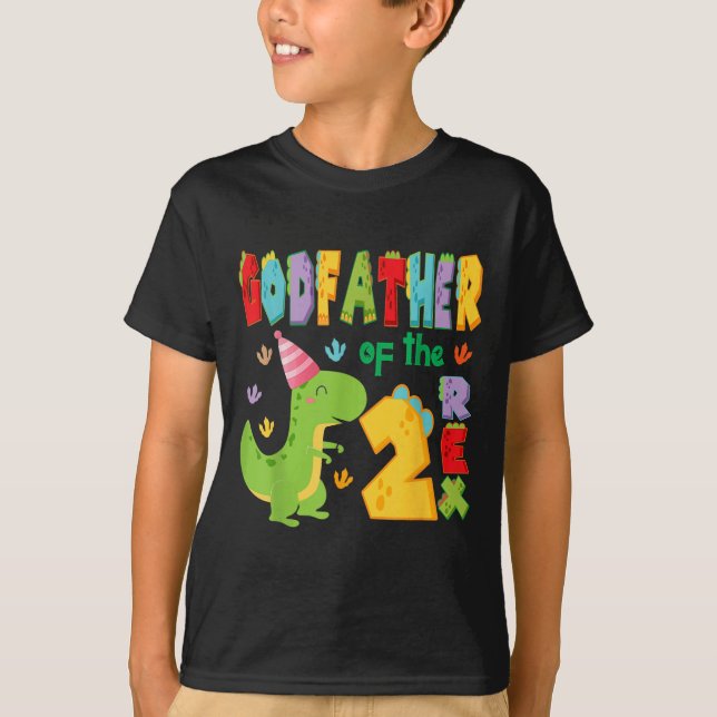 Camiseta El Padrino De Los Dos Rex Dinosaurio (Anverso)