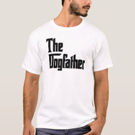 Camiseta El Padrino de los Perros Negro sobre Blanco