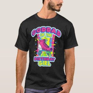 Camiseta El Padrino Del Chica De Cumpleaños Patinando Skate