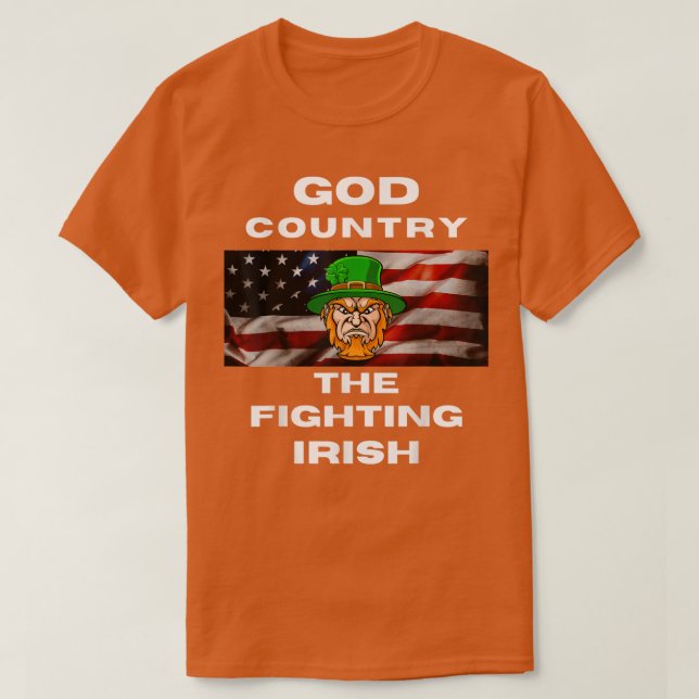 Camiseta El país de Dios Los irlandeses que luchan (Diseño del anverso)