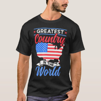 Camiseta El País Más Grande Del Mundo Estados Unidos Americ