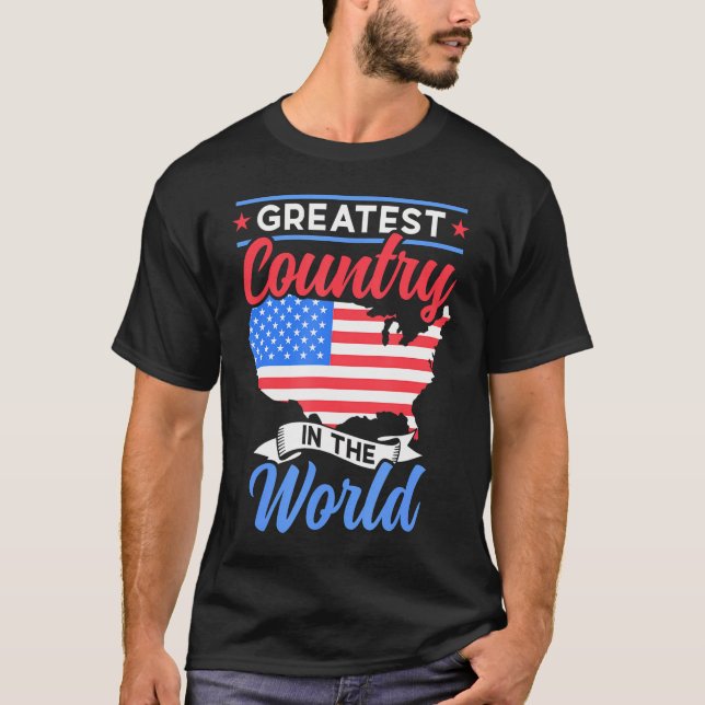 Camiseta El País Más Grande Del Mundo Estados Unidos Americ (Anverso)