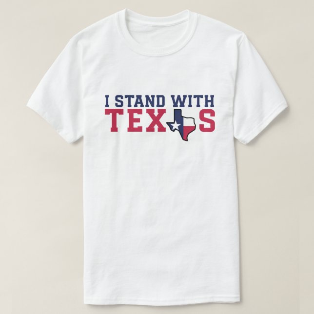 Camiseta El país patriota "Yo apoyo a Texas" (Diseño del anverso)