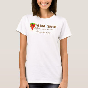 Camiseta El país vinícola: Napa, Sonoma, Mendocino