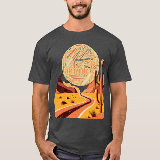 Camiseta El paisaje de Arizona de la palabra arte sobredime