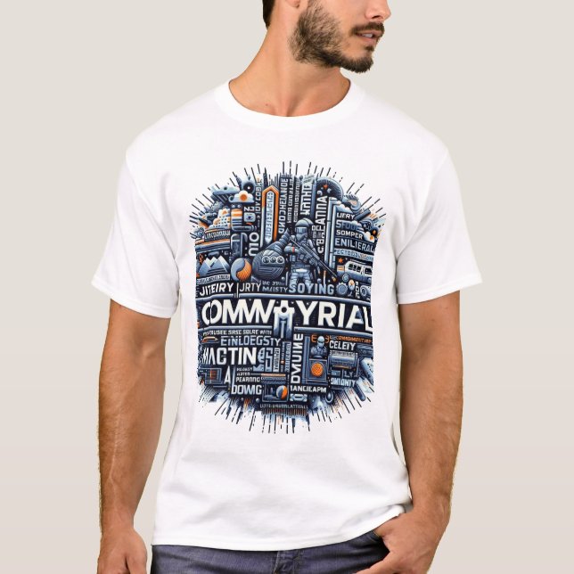 Camiseta El paisaje de la tipografía dinámica (Anverso)
