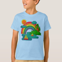 El paisaje de los viajes en barco bajo las nubes d