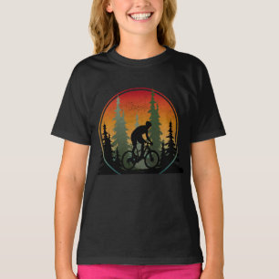 Camiseta El paisaje natural de la bicicleta de sol