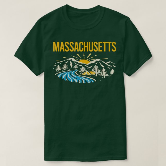 Camiseta El paisaje natural de Massachusetts (Diseño del anverso)