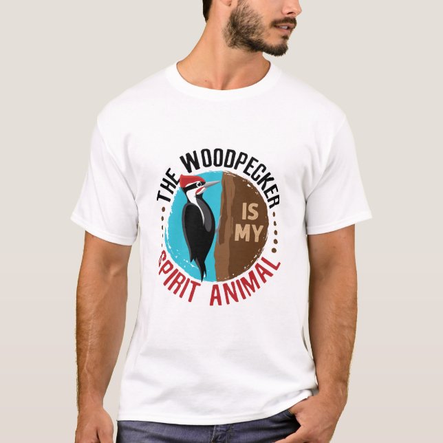 Camiseta El pájaro carpintero es mi animal espiritual (Anverso)