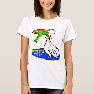 Camiseta El pájaro de la obstrucción de la rana da nunca