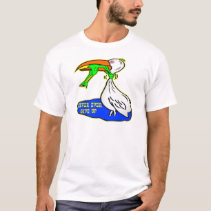 Camiseta El pájaro de la obstrucción de la rana da nunca