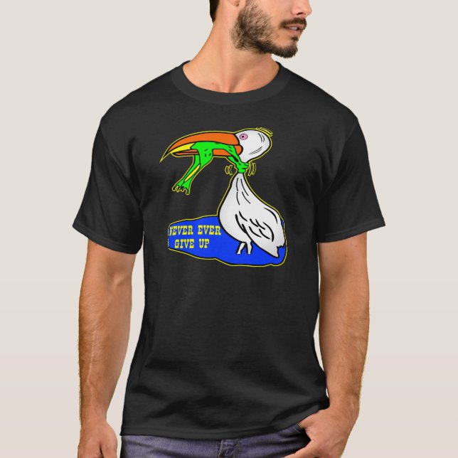 Camiseta El pájaro de la obstrucción de la rana da nunca (Anverso)