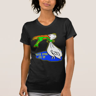 Camiseta El pájaro de la obstrucción de la rana da nunca