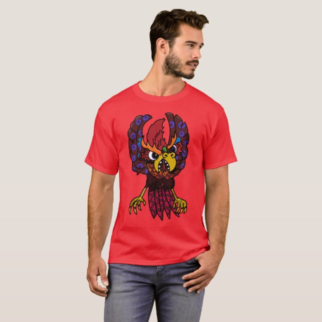 Camiseta El pájaro del terror de Mongolia superior (Anverso completo)