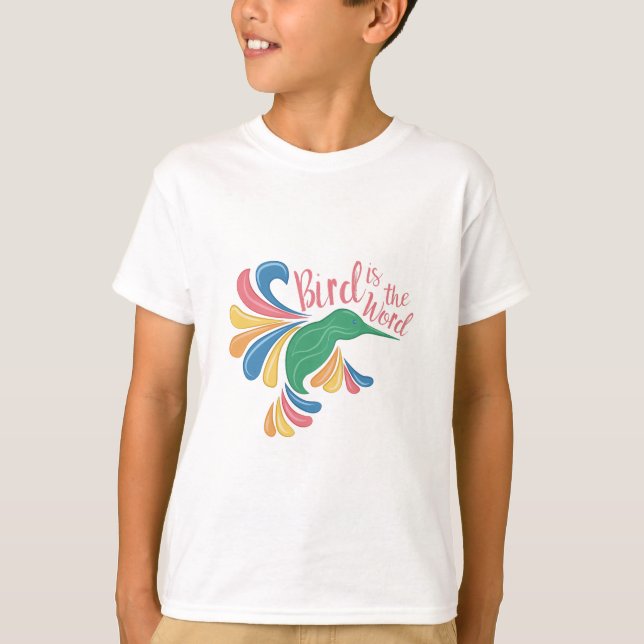 Camiseta El pájaro es palabra (Anverso)