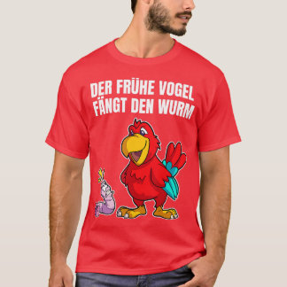 Camiseta El pájaro madrugador atrapa al gusano divertido