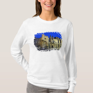Camiseta El Palacio del Papa en Aviñón al atardecer. Constr