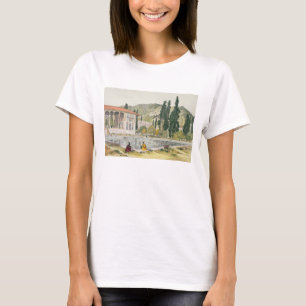 Camiseta El palacio y los jardines de Ashref, Persia, placa