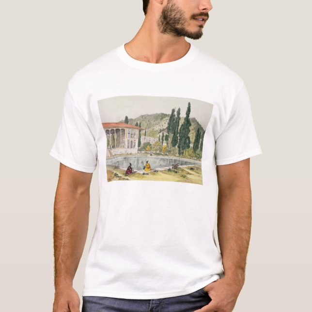 Camiseta El palacio y los jardines de Ashref, Persia, placa (Anverso)