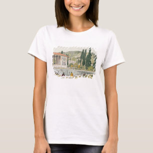 Camiseta El palacio y los jardines de Ashref, Persia, placa