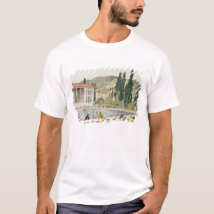 Camiseta El palacio y los jardines de Ashref, Persia, placa