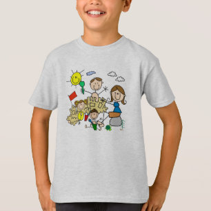 Camiseta El palillo figura la diversión de la playa de la
