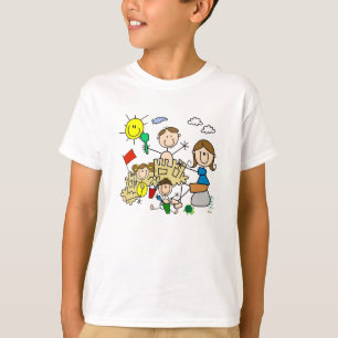 Camiseta El palillo figura la diversión de la playa de la